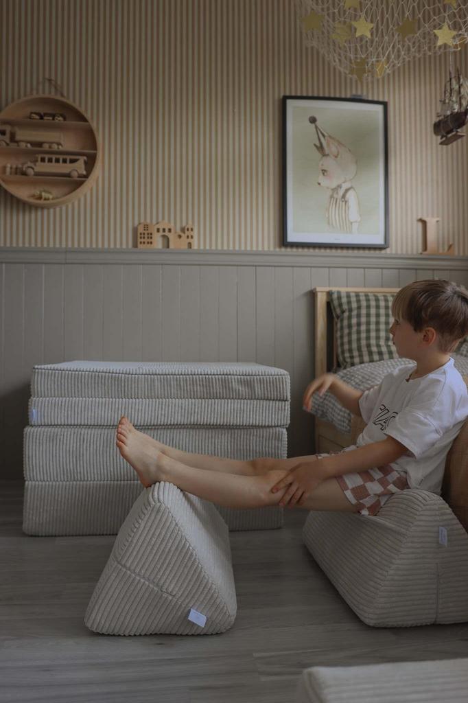Large Triangle for the Corduroy Gray Sofa