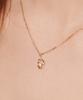 Loveenb [14K Gold] Wavy Teardrop Necklace