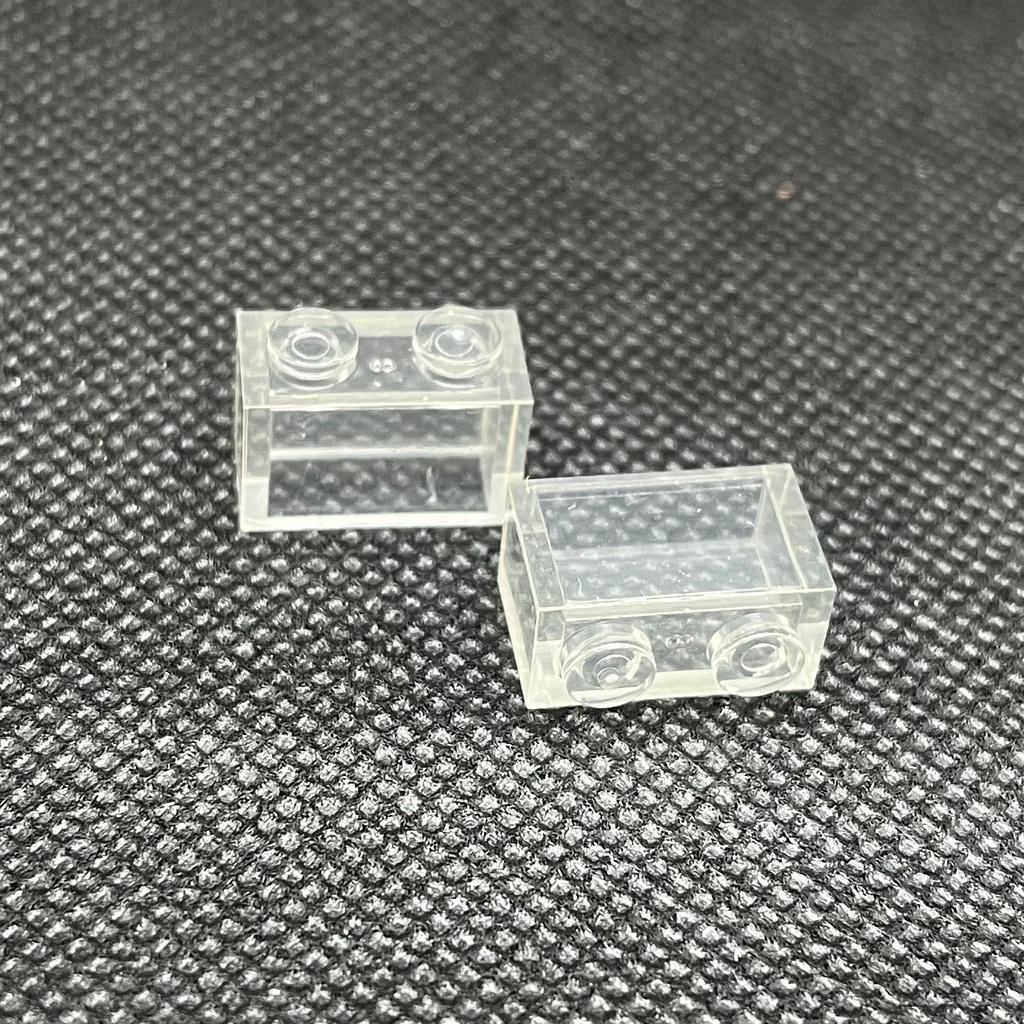40pcs/Lot Transparent Clear Brick 1x2 Building Block MOC Bricks Parts Toys for Children Compatible with 3004