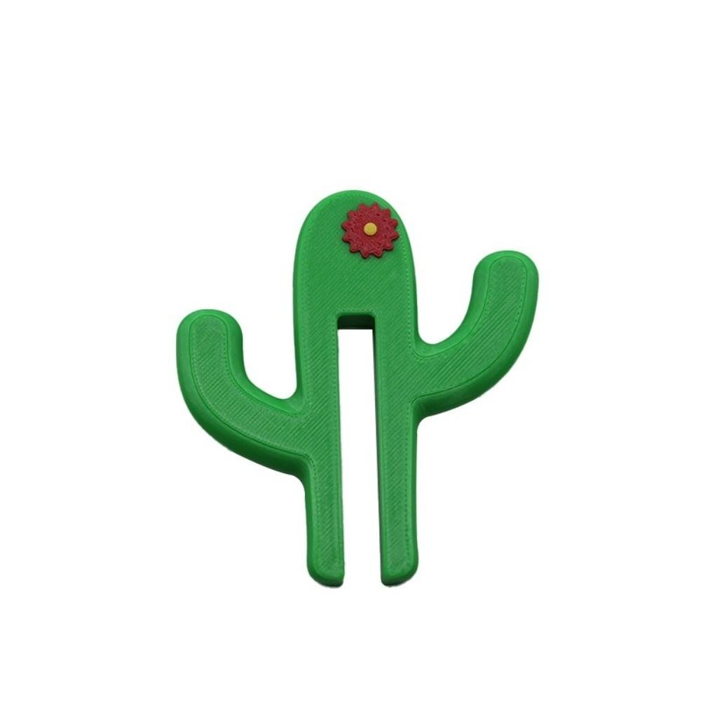 3pcs 3D Printing Bathroom Door Hooks Cactus-Shaped Glass Door Hooks Home Organization