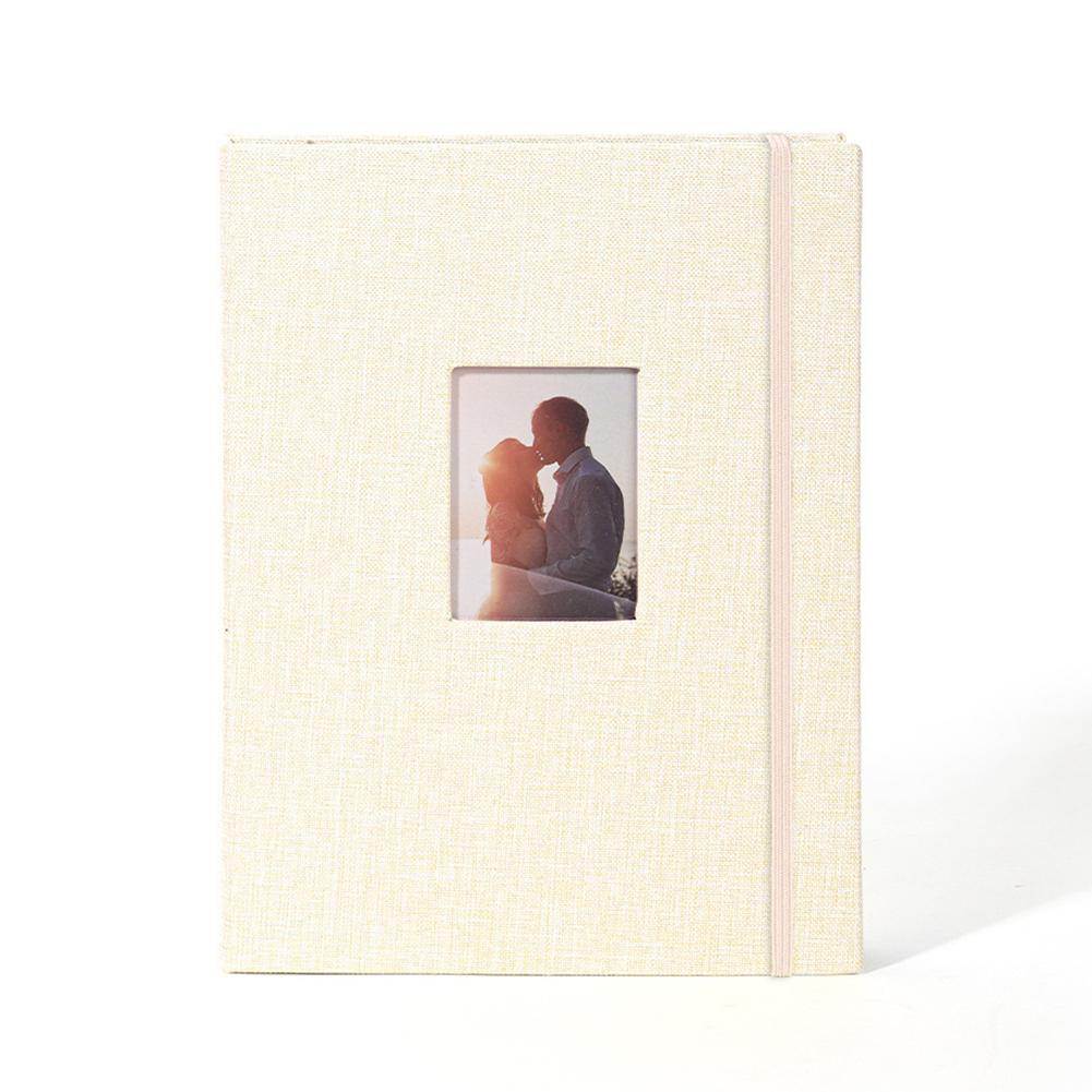 3-inch Instant Picture Case Cotton Hemp 208 Pockets Mini Instant Picture Album Waterproof Strap Design for Photo Business Card