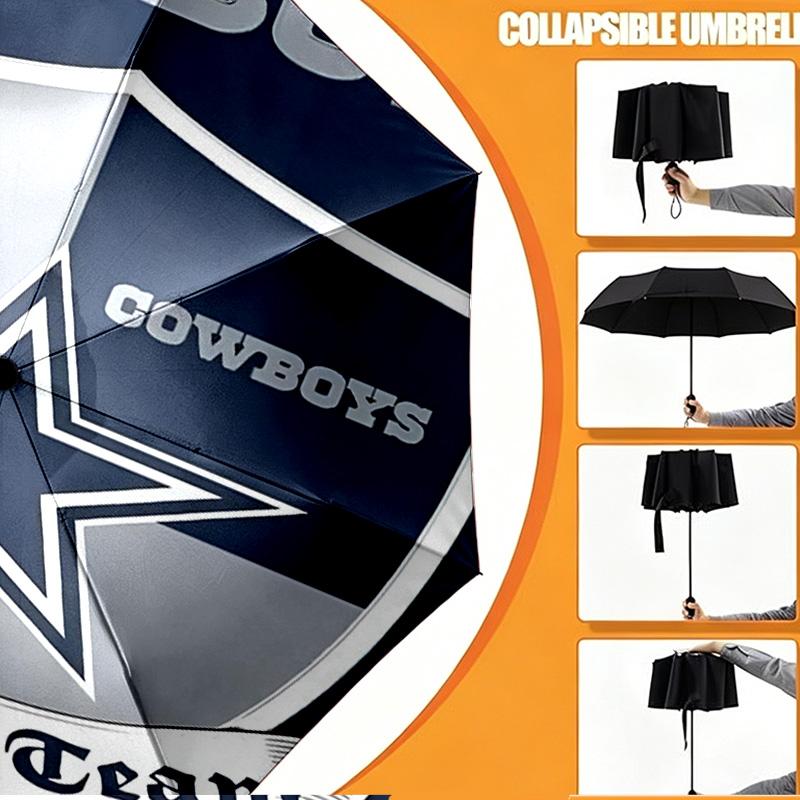 Dallas Cowboys Print Umbrella Automatic Opening/ Closing - Portable Foldable Design - Daily use for Travel/Outdoor - Gift for Birthday