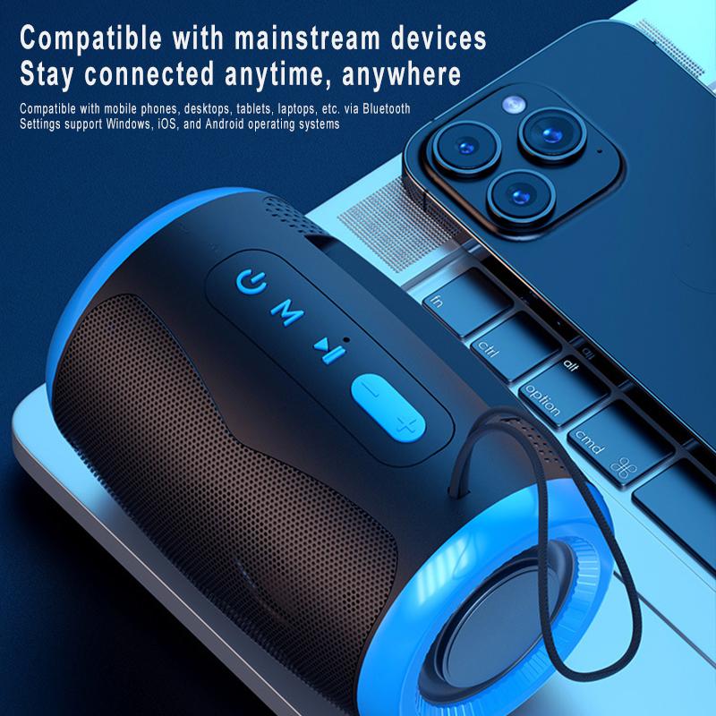 TSN-1 Портативная колонка Беспроводные Bluetooth-колонки с 5.3 стерео FM/SD/USB Disk/Aux режимами Водонепроницаемая для наружного Hi-Fi звука