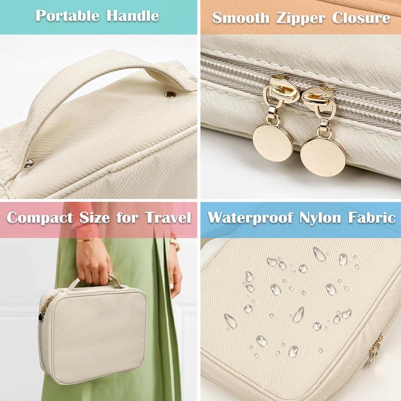 Multi-functional Portable Jewelry Organizer: Large Capacity Travel Storage Bag for Necklaces & Earrings