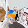 Стильный чехол-книжка для мобильного телефона Huawei PuraX со складывающимся медведем, кольцами в виде сердца и крокодила, ремешком на запястье и шнурком