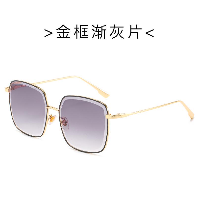 Солнцезащитные очки D Home, Хипстерские Большие Квадратные Металлические Солнцезащитные Очки, Солнцезащитные очки с отделкой и защитой от УФ-лучей