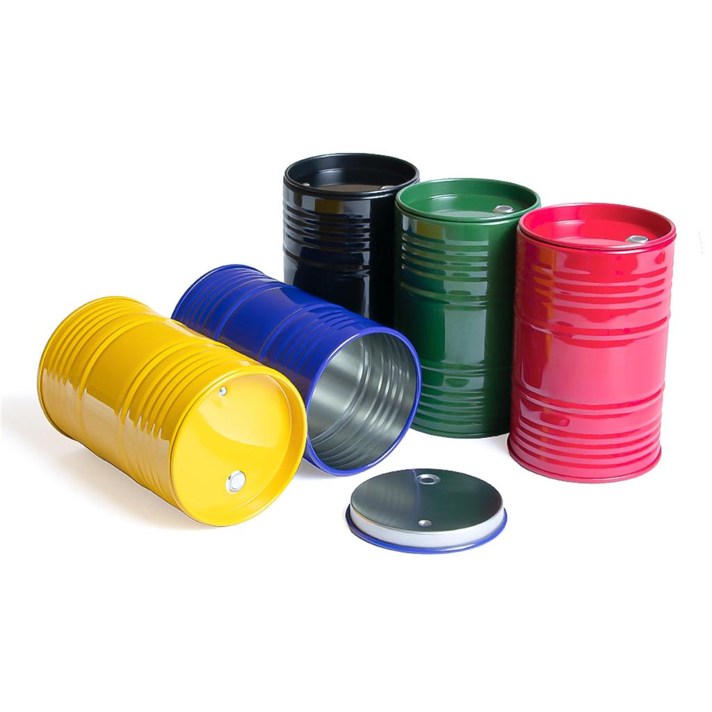 Remote Control Toy Upgraded Accessories Car Decoration Oil Barrel for 1/8 1/10 Vehicle Part Metal Oil Barrel Car Part