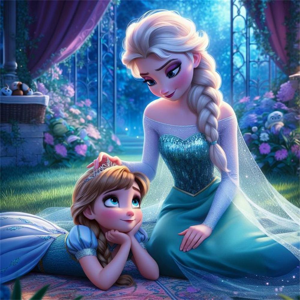 Princess Elsa Anna Diamond Painting New Full Diamond Frozen Series Bedroom Decoration Diamond Embroidery Material Pack