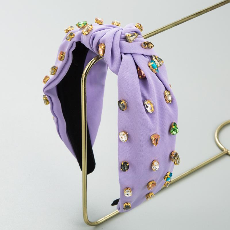 Повязка на голову высокого качества, полный воротник, женский многоцветный широкий обруч для волос с узлом