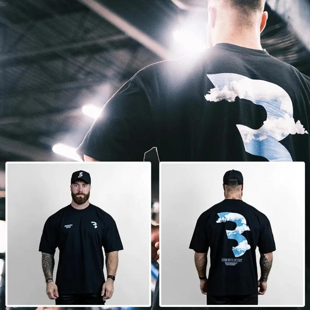 Футболка CBUM Gym Thavage Muscular Cotton для мужчин с короткими рукавами, футболка для бодибилдинга, спортивные футболки для лета, тренировок, пробежек