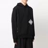 Y-3 FW21 Свободная толстовка с капюшоном и принтом логотипа, мужские топы, черные HF7067