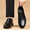 Модные Новые Классические Балетки Обувь Роскошного Бренда Мужская Элегантная Черная Обувь для Платья Натуральная Кожа На Шнуровке Оксфорды Деловая Социальная Обувь