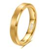 4 6 8mm Gold Tungsten Steel Brushed Stainless Steel Couple Fashion Ring Unisex Trendy Jewelry