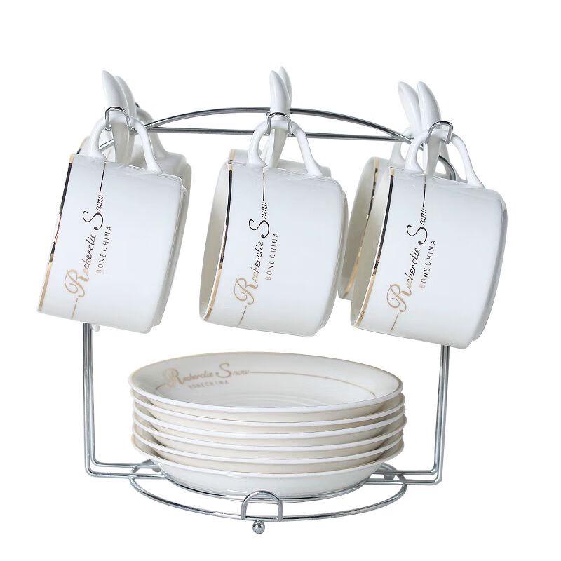 Элегантный европейский керамический кофейный набор с ложкой и подставкой