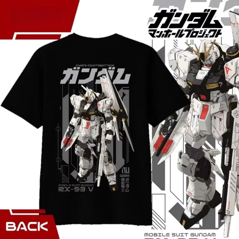 Новая футболка с принтом Nu Gundam Anime Rx93 Унисекс и женская футболка Унисекс Топ Спортивная футболка Унисекс Футболка Harajuku Y2k