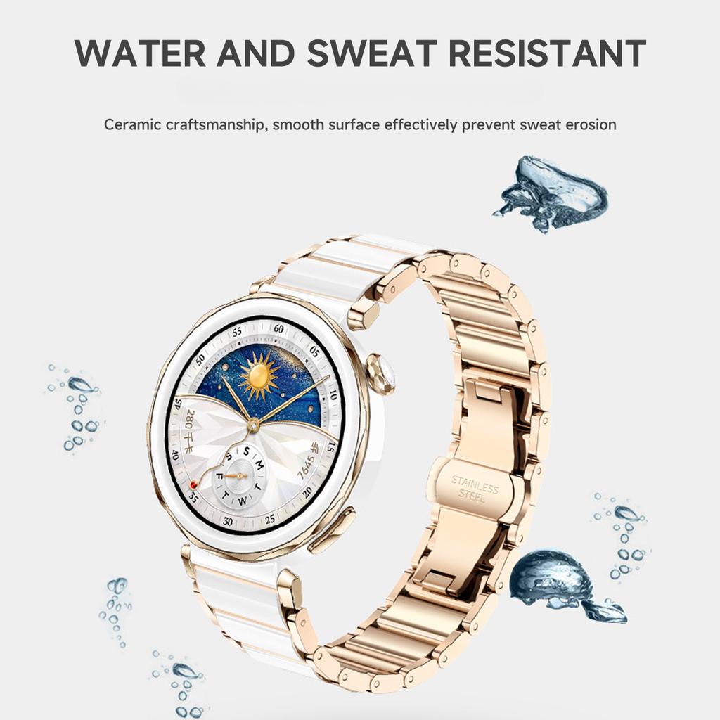 18 мм керамический ремешок для Huawei Watch GT5/4 41 мм/GT5 Pro 42 мм женский браслет-браслет для Huawei Watch GT5 GT4 металлический ремешок для часов