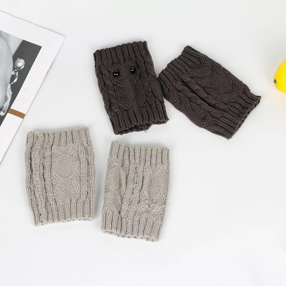 Вязаные чехлы на сапоги "Глаза совы" Косынка-обхват ноги с косами Новые манжеты для сапог Женские