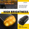 5PCS Universal Solar Powered Cab Flashing Light Roof Cab Amber Marker Lights