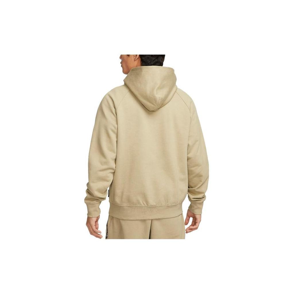 Nike Толстовка с капюшоном Big Swoosh на половину молнии, размер Азии, натуральная оливковая/светлая кость, мужская уличная одежда DX0567-276