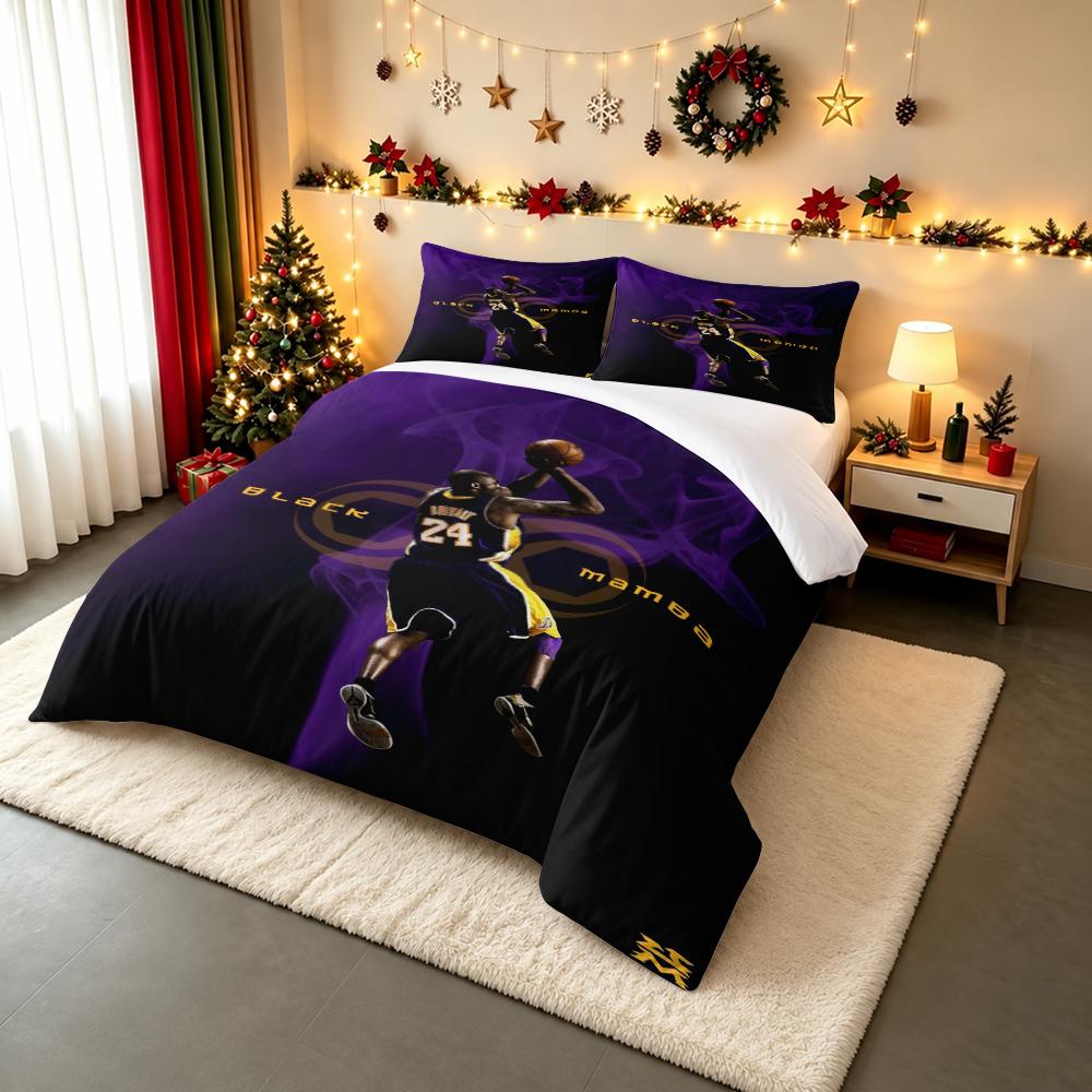 "Basketball Player 24 Black Mamba Bedding set" Bedding set (1 duvet cover, 2 pillowcases, duvet not included).