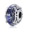 925 Sterling Silver Murano Glass Red Beads Blue Pink Purple Round Charm Plata De Ley 925 For Original  Bracelet Jewelry