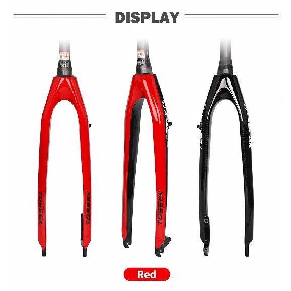 TOSEEK 26 27.5 29 Carbon Fiber Bicycle Fork,Tapered Tube Disc Brake Front Fork for Bicycle,MTB Rigid Fork,Mountain Bike Fork