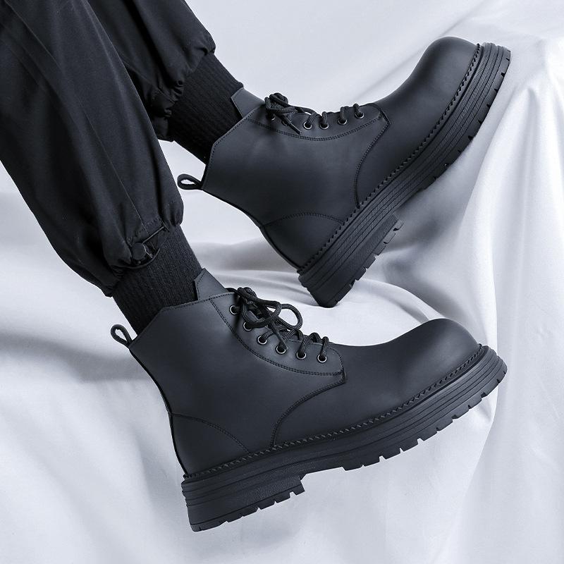 Martin boots men's British style new commuter versatile high-top leather shoes platform-soled medium-help tooling boots 2276-R