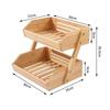 Многоярусная бамбуковая деревянная полка-сушилка и для хранения фруктов и овощей