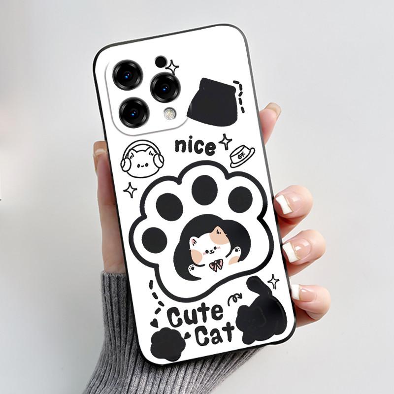 Casing For Doogee N55 / N55 Pro / N55 Plus Case Aesthetic Fashion Cute Cat Cartoon Soft Silicone Back Cover Shockproof Bumper