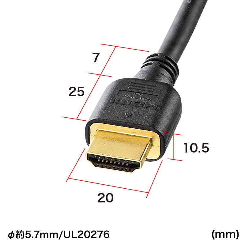 Sanwa Supply Высокоскоростной HDMI-кабель 1 м Черный KM-HD20-10H