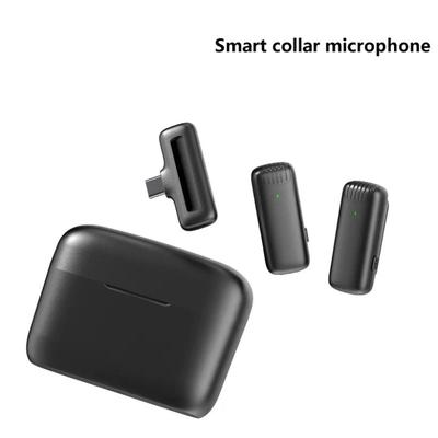 Беспроводной петличный микрофон "один на два" с зарядным кейсом, для записи на улице, K-песен, коротких видео, с шумоподавлением