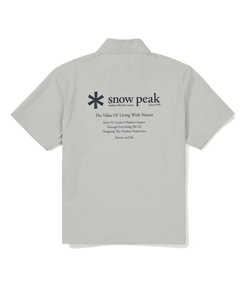 Snowpeak Apparel Тонкий Технологичный Тканый Анорак с Воротником-стойкой и Коротким Рукавом Светло-серый (S24Mmsan34)