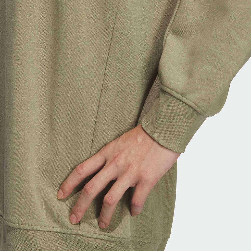 Adidas FW24 M Trans Crew1 Sports Casual Solid Color Simple Versatile Sweatshirt Men Sweatshirt Green JX1791