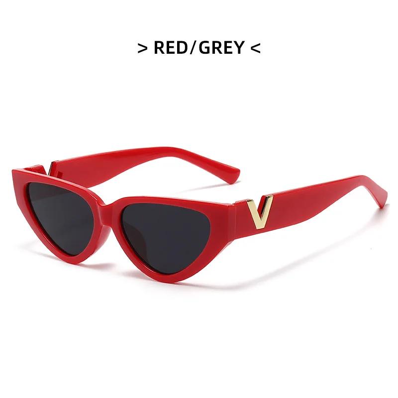 Luxury Glamour Women Brand Sunglasses Fashion V Designer Glasses Cat Eye Stylish Ladies Eyewear Uv400