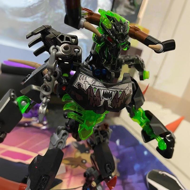 Новый Bionicle Мастер Существ Золотой Маски Строительные Блоки Огненный Объединитель Таху Комбинированный Робот Мех Кирпичи Игрушки Для Мальчиков Подарки