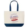 Sac Cabas - PLANETEE - Manutentionnaire Cariste Meilleur Du Monde - Fond Bleu - Coton 40x45 Cm - Fabriqué En France