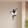 Ballerina Wall Clock Decorative Creative Ornament Decoration Ballet Dancing Girl Hanging for