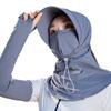 Breathable Full-Face Sunscreen Cap Wide Cap Brim Ice Silk Face Cover Neck Wrap Cover  Climbing