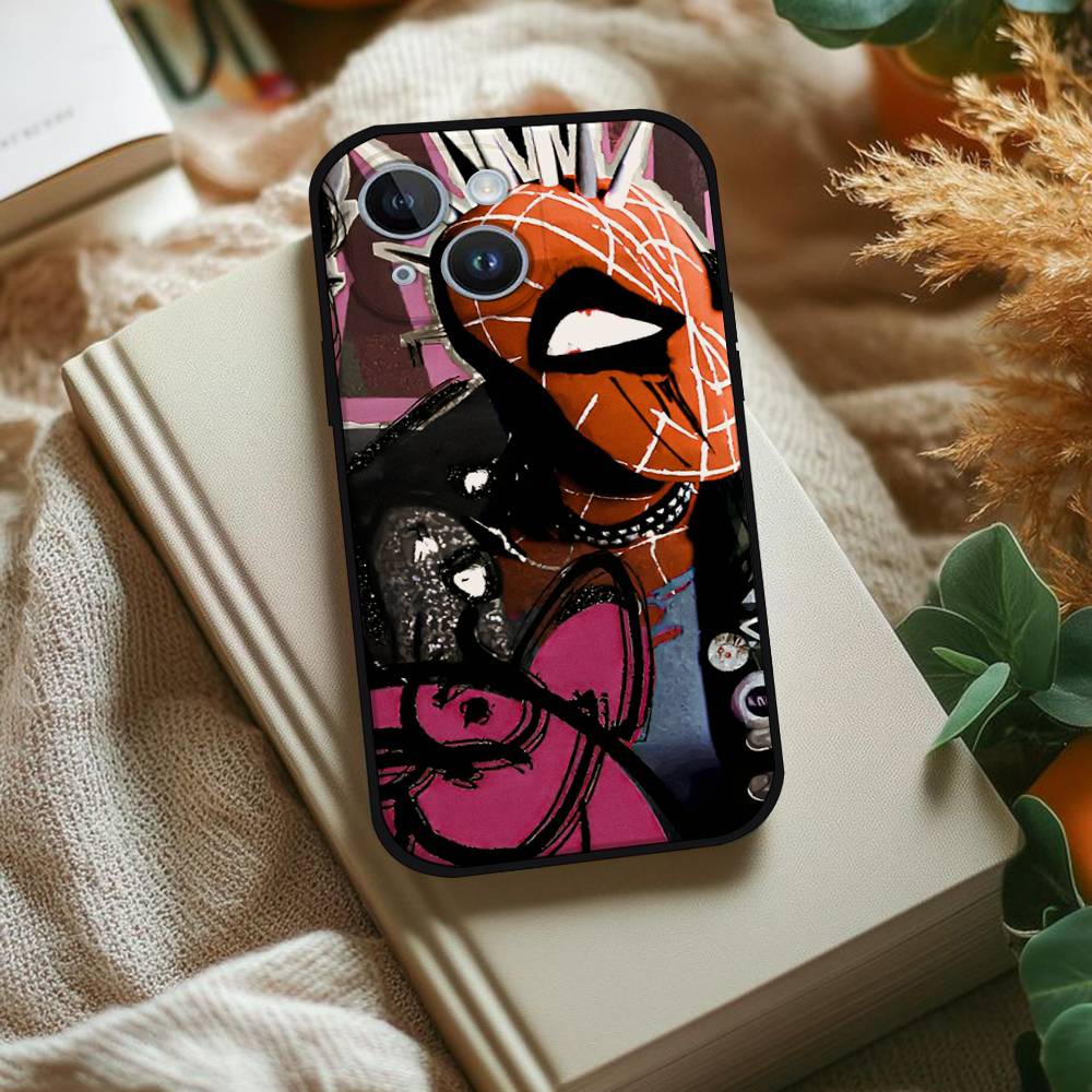 Чехол в панк-стиле с Человеком-пауком S-Spiderman для iPhone 1716 15 14 13 Pro Max 11 12 Mini X Xs XR Черный силиконовый чехол