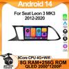 Carplay Android для Seat Leon 3 MK3 2012-2020 Автомобильный Радио Мультимедиа Видео Плеер Навигация Sony cam Экран QLED NO 2 DIN DVD