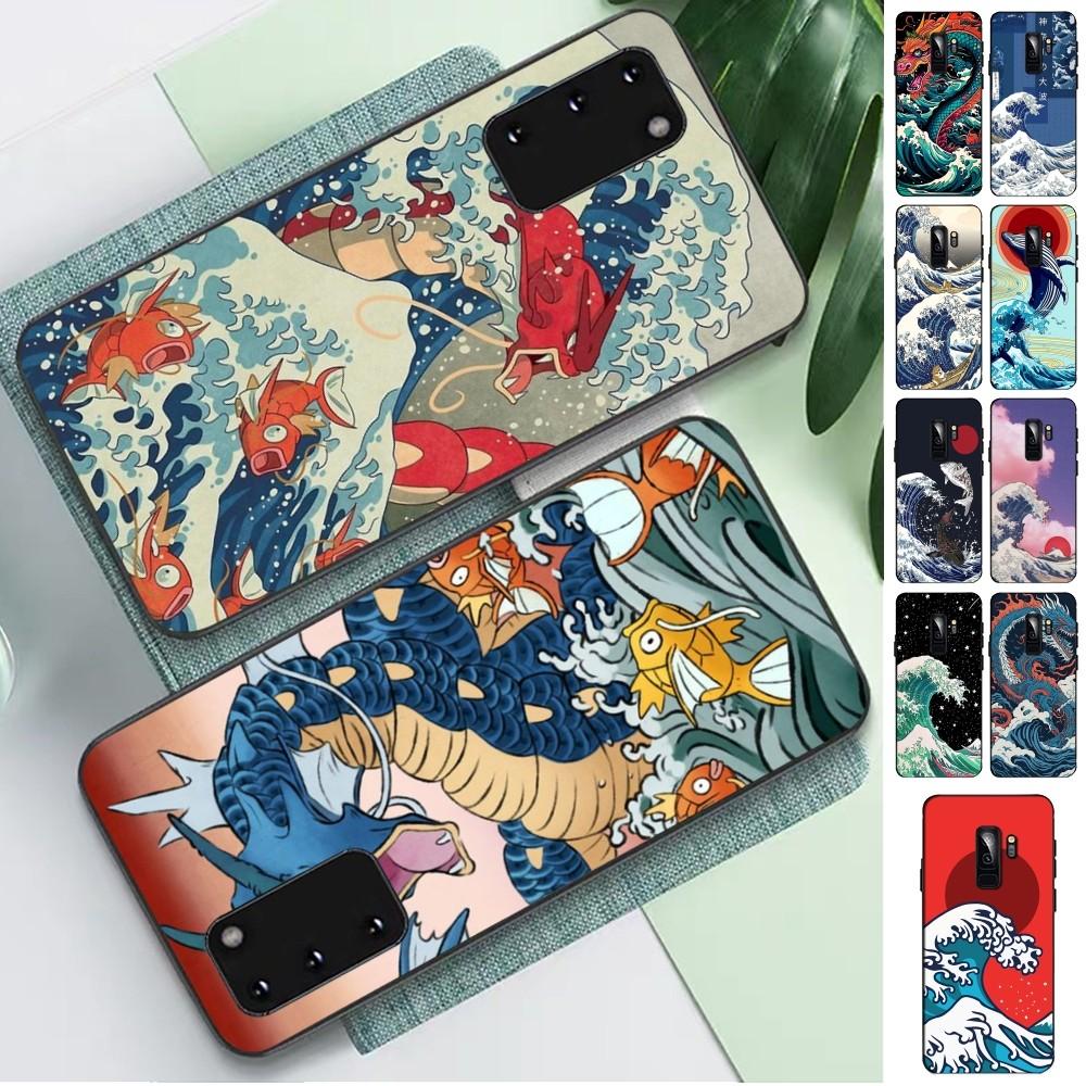 Японская Волна Аниме Дракон Чехол для Телефона Для Samsung S 9 10 20 21 22 23 30 23 24 Plus Lite Ultra FE S10lite Fundas