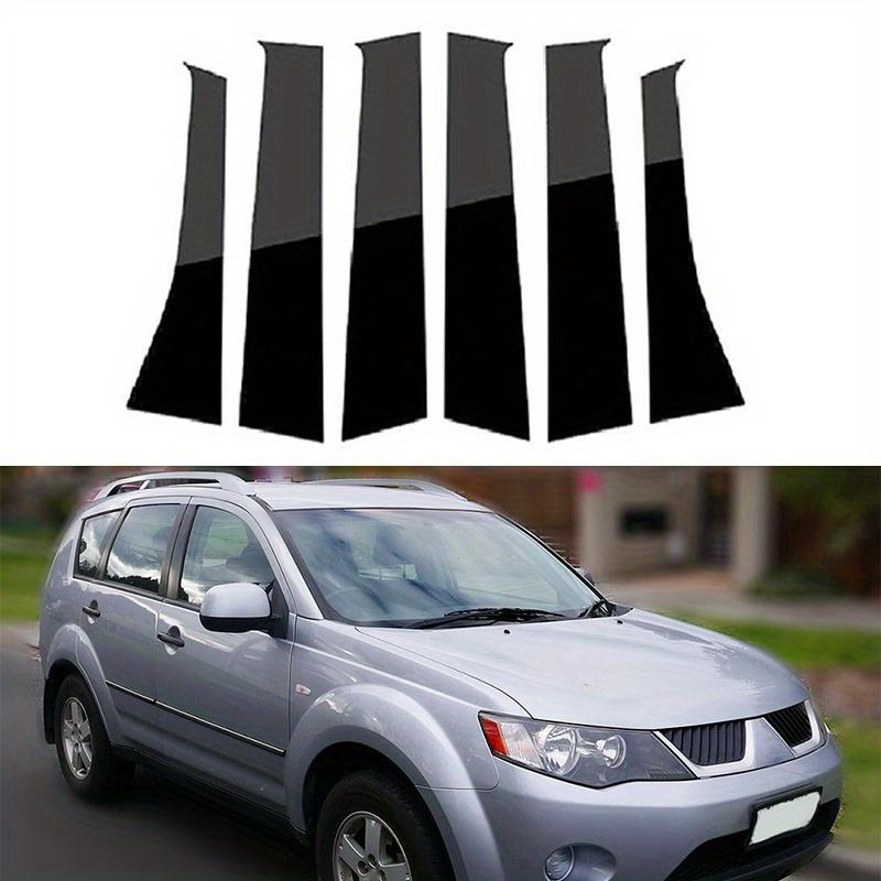 6 шт. Подходит для Mitsubishi Outlander 2007 2008 2009 2010 2011 2012 2013 Глянцевые черные накладки на стойки кузова, оконные и дверные накладки, декоративные элементы