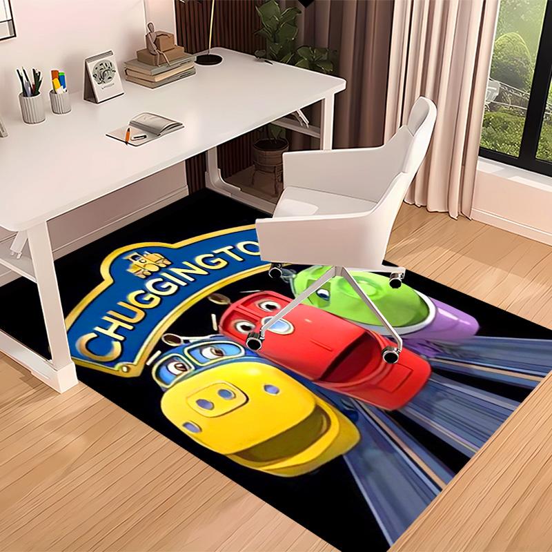 Chuggington Printed Absorbent Washable Carpet, Non-Slip Bathroom Mats, Kitchen Rugs, Yoga Mat,Living Room Entrance, Camping Picnic Rugs