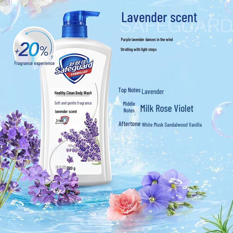 Safeguard Pure White Fresh & Lavender Гель для душа Двойная упаковка