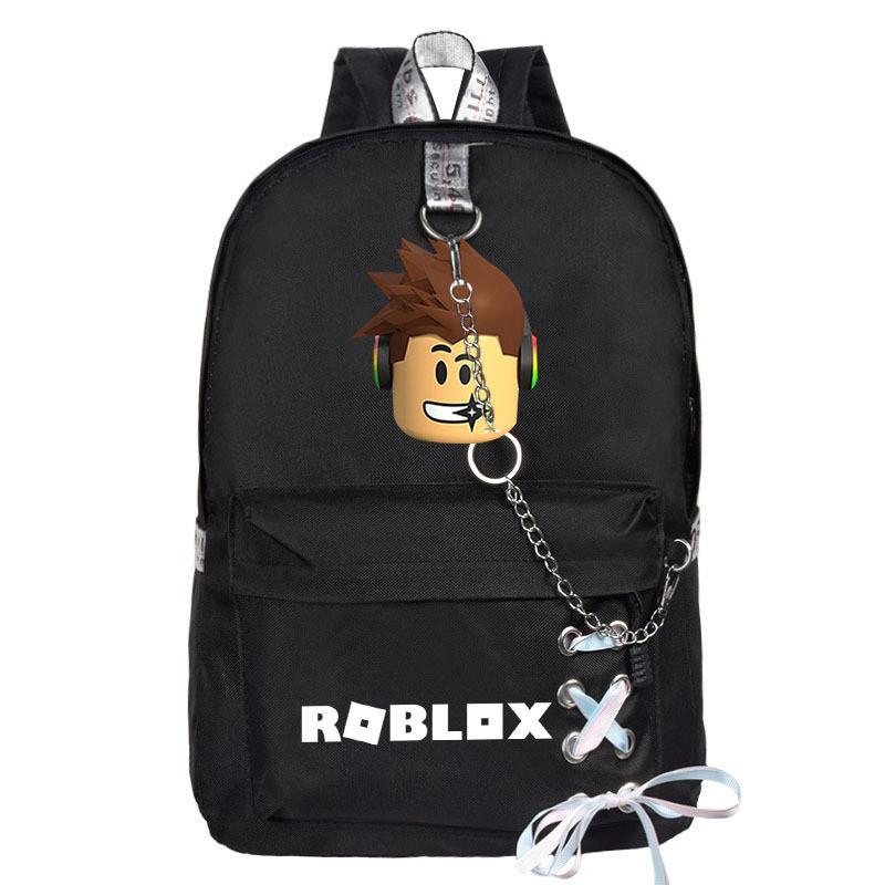 Рюкзак из ткани Оксфорд с принтом Roblox и уникальным дизайном с цепочкой для студентов