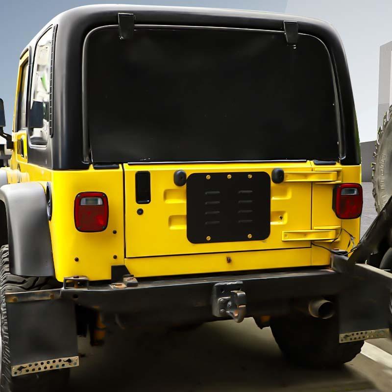 Spare Tire Carrier Filler Plate Tailgate Plug Vent Plate Cover For Jeep Wrangler TJ 1997-2006 Exterior Accessories