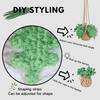 Handmade Crochet Car Air Freshener - Adorable Bendable Fern Plant with 8ml Empty Refillable Oil Diffuser Bottle, Suitable for Car Rearview Mirror