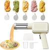 Электрическая автоматическая машина для изготовления макаронных изделий, лапши с 5 формами макарон для спагетти, феттучини, беспроводной рабочий домашний ручной пресс для лапши