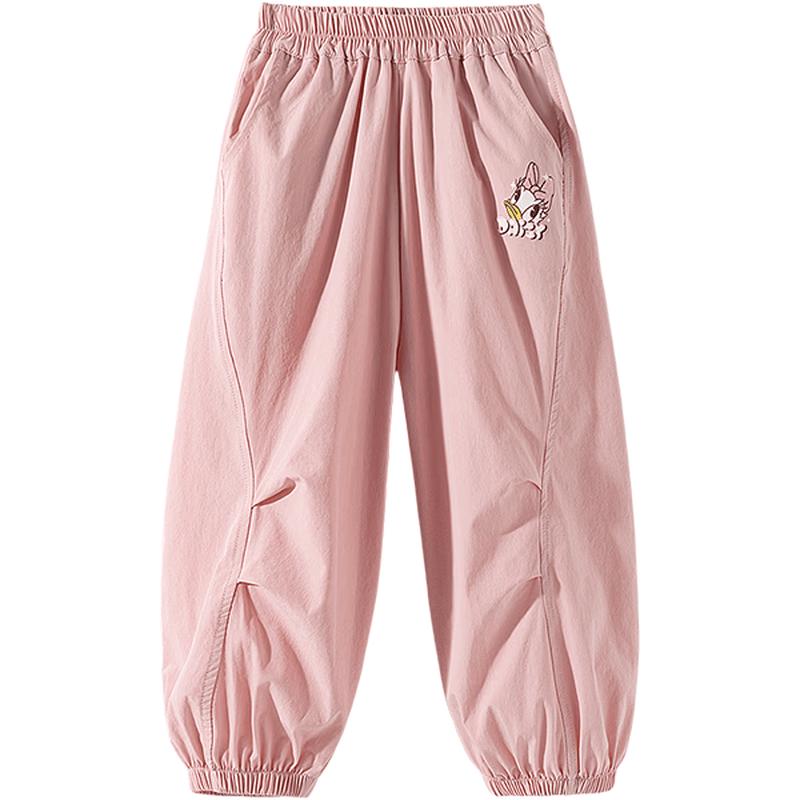 Disney Girls' Summer Cartoon Print Lightweight Anti-Mosquito Pants