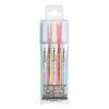 KOKUYO Highlighter, 2-Color Highlighter, Beetle Tip Dual Color, Soft Colors, 3-Piece 6-Color Set, PM